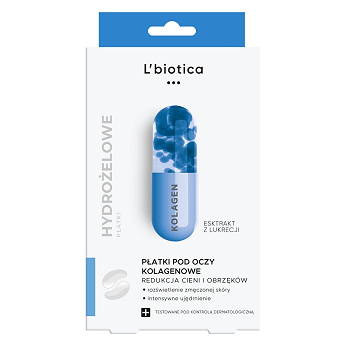 L'Biotica Kolagenowe Płatki pod Oczy, redukujące cienie i obrzęki, 3 pary