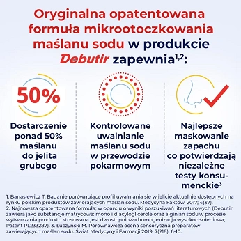 Debutir, kapsułki na dolegliwości gastryczne różnego pochodzenia, 60 szt.