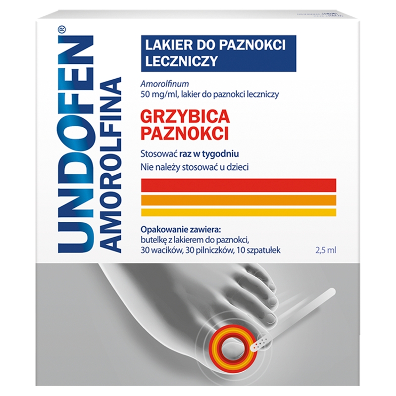 Undofen Amorolfina lakier leczniczy na grzybicę paznokci, 2,5 ml