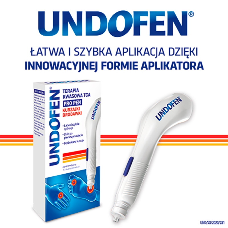 Undofen Pro Pen Terapia Kwasowa TCA, żel na brodawki i kurzajki, 1 szt.