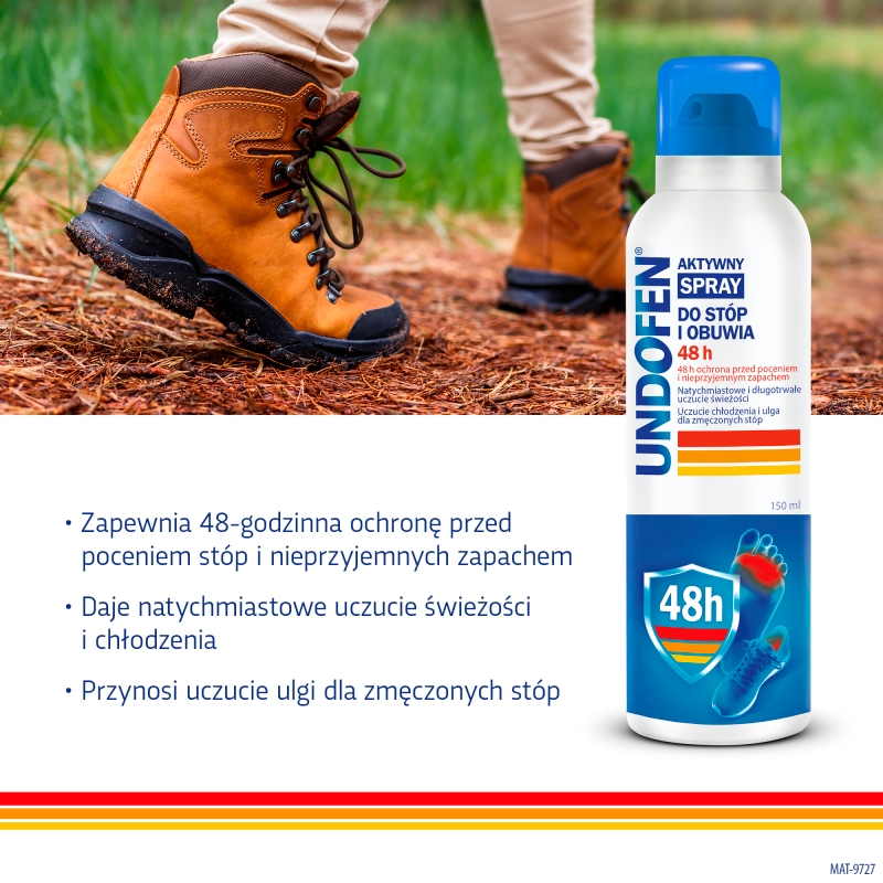 UNDOFEN ,  Spray aktywny 48h do stóp i obuwia, 150 ml