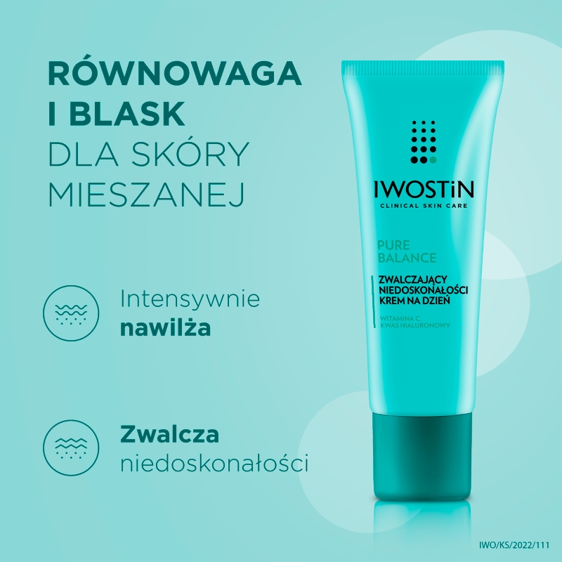 Iwostin Pure Balance , zwalczający niedoskonałości krem na dzień, 50 ml