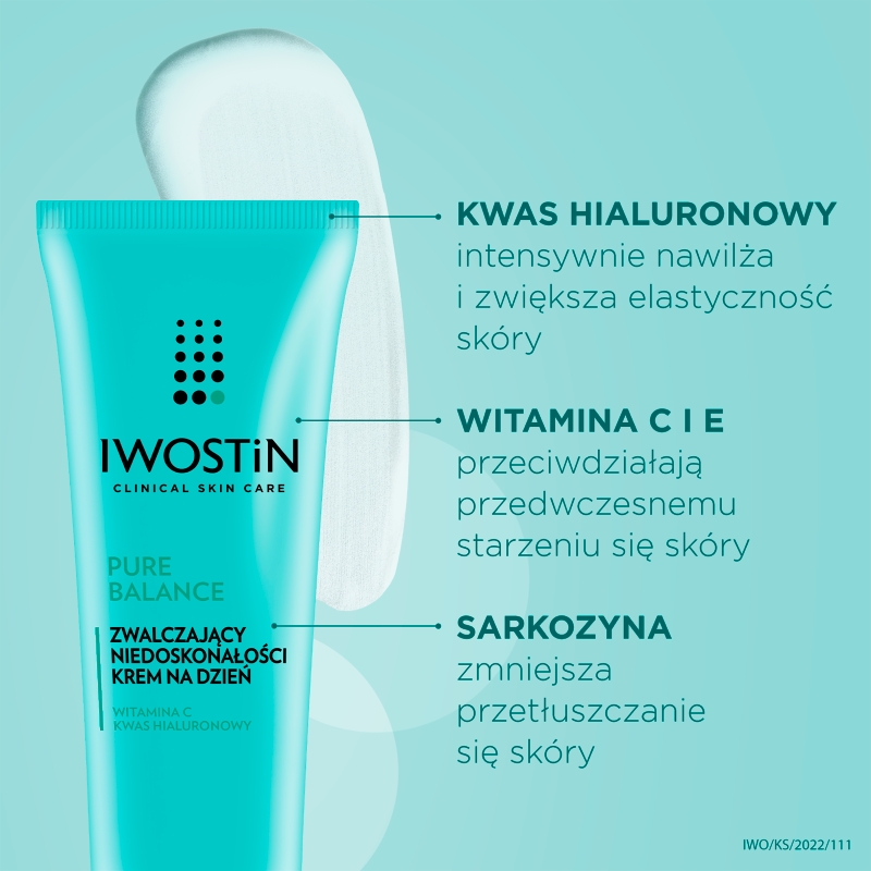 Iwostin Pure Balance , zwalczający niedoskonałości krem na dzień, 50 ml
