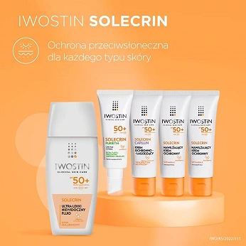 Iwostin Solecrin, fluid ultra lekki do skóry wrażliwej  SPF 50+, 40 ml KRÓTKA DATA 31.12.2025