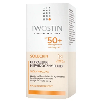 Iwostin Solecrin, fluid ultra lekki do skóry wrażliwej  SPF 50+, 40 ml KRÓTKA DATA 31.12.2025