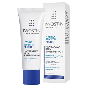 Iwostin Hydro Sensitia Prebio, lekki krem nawilżający z prebiotykami, 50 ml