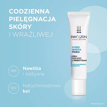Iwostin Hydro Sensitia Prebio, krem pod oczy z prebiotykami, 15 ml