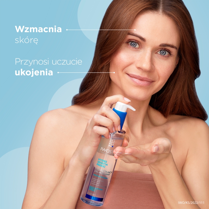 Iwostin Hydro Sensitia Prebio, żel micelarny oczyszczający do wszystkich typów skóry, 200 ml