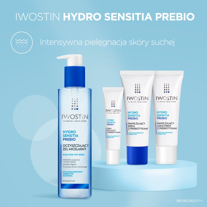 Iwostin Hydro Sensitia Prebio, żel micelarny oczyszczający do wszystkich typów skóry, 200 ml