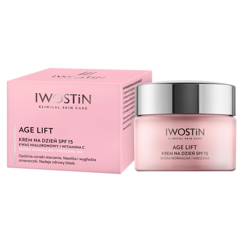 Iwostin Age Lift, krem na dzień do skóry normalnej i mieszanej 40+ SPF15, 50 ml