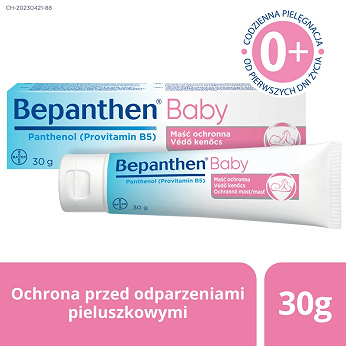 Bepanthen Baby, maść ochronna przed odparzeniami pieluszkowymi niemowląt, 30 g