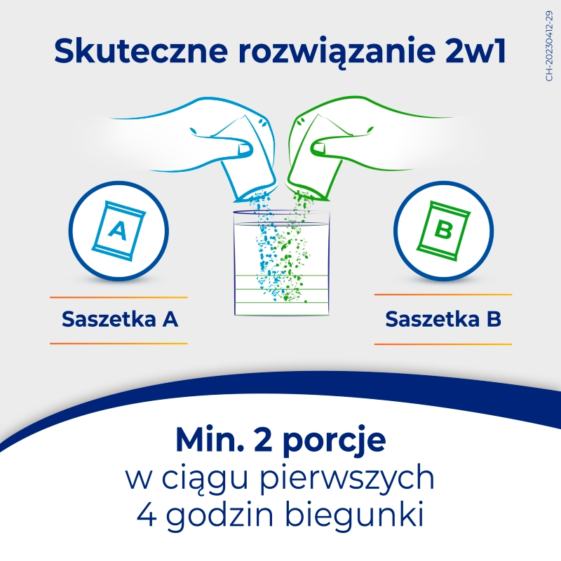 Dicoflor Elektrolity, proszeko smaku bananowym, 6 sasz. A + 6 sasz. B
