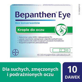 Bepanthen Eye, krople do oczu, 10 ampułek