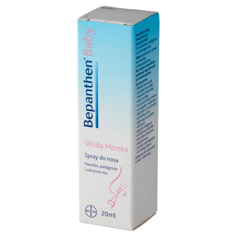 Bepanthen Baby Woda Morska , nawilża i udrażnia nos, 20 ml