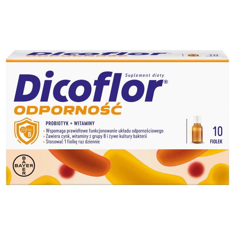 Dicoflor Odporność, płyn z witaminą B, 10 szt.