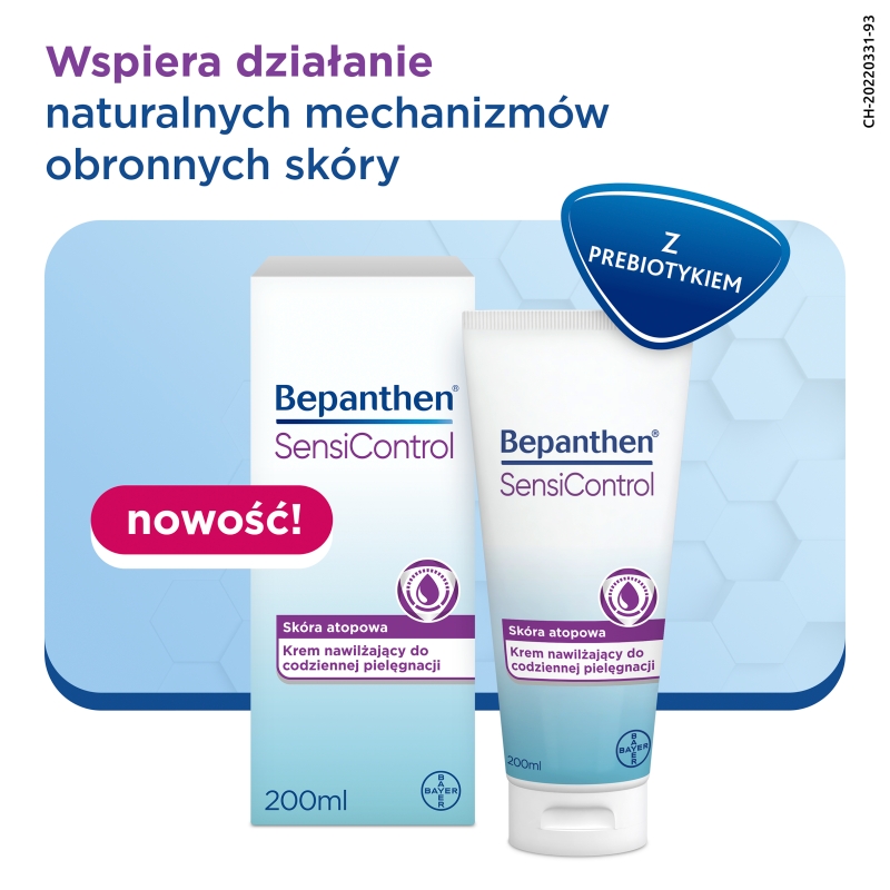 Bepanthen SensiControl , krem nawilżający, 200 ml