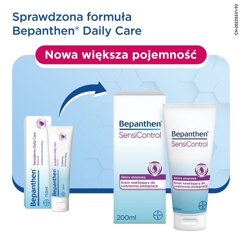 Bepanthen SensiControl , krem nawilżający, 200 ml