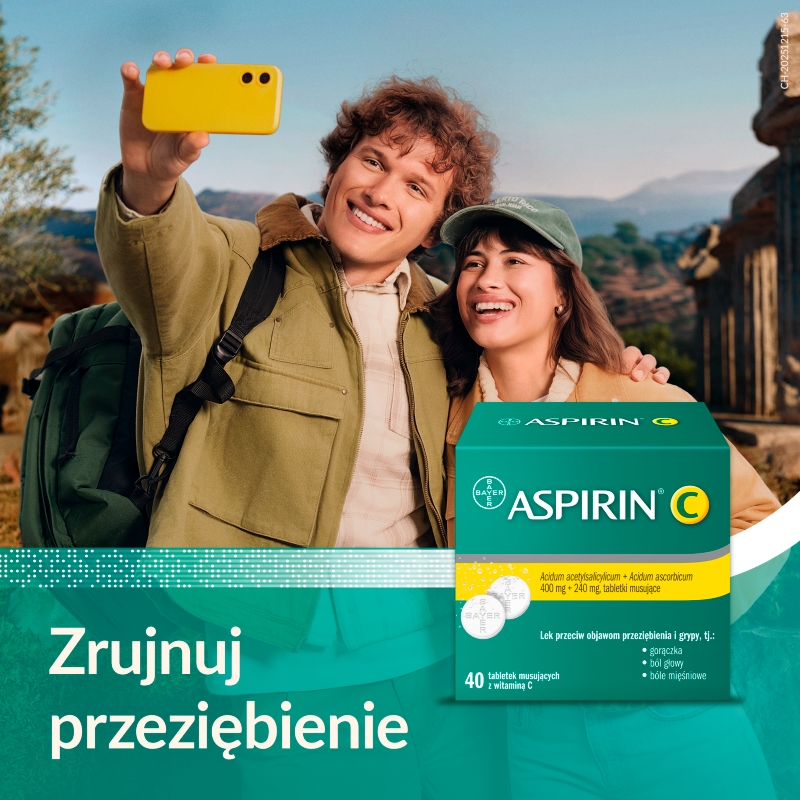 Aspirin C 400 mg + 240 mg, 40 tabletek musujących