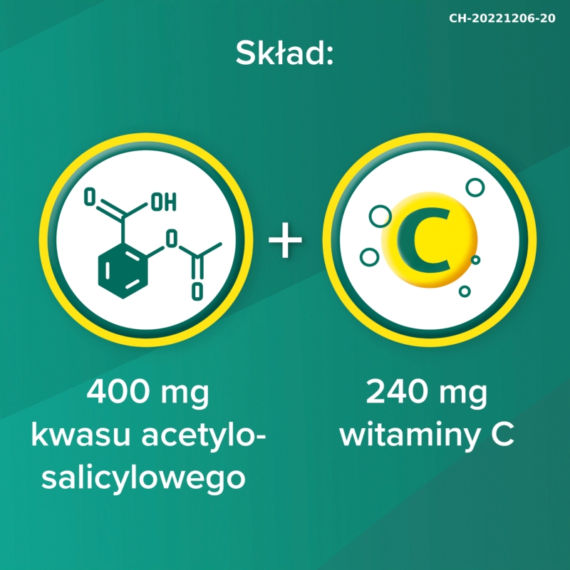 Aspirin C 400 mg + 240 mg, 40 tabletek musujących
