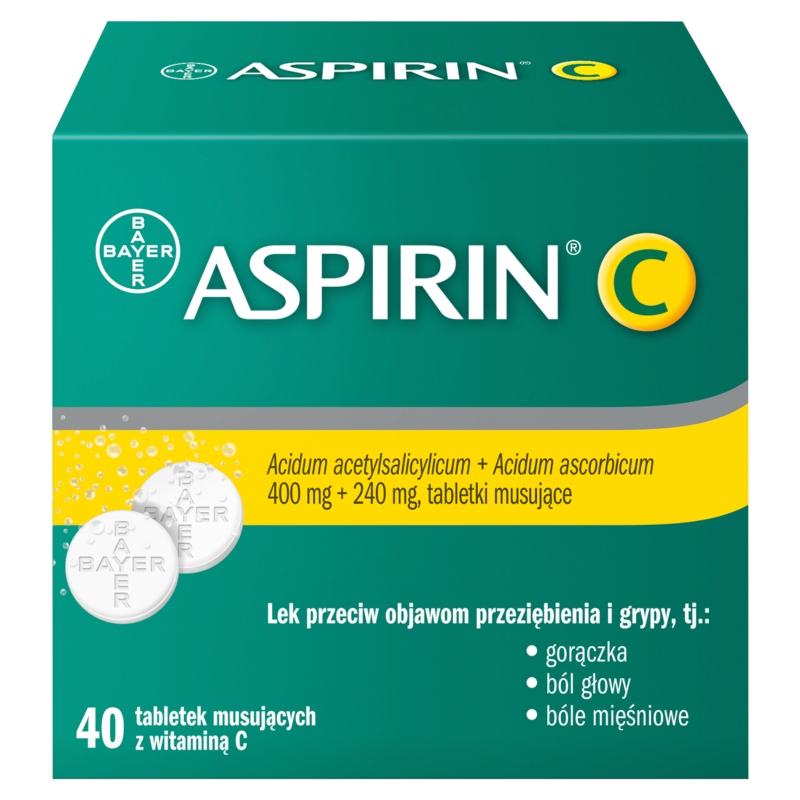 Aspirin C 400 mg + 240 mg 40 tabletek musujących