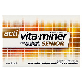 Acti Vita-miner Senior, drażetki dla seniorów, 60 szt.