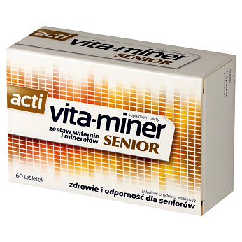 Acti Vita-miner Senior, drażetki dla seniorów, 60 szt.