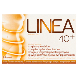 Linea 40+ tabletki ze składnikami wspomagającymi odchudzanie, 60 szt.