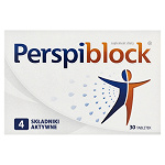 Perspiblock, tabletki ze składnikami hamującymi nadmierne pocenie się, 30 szt.