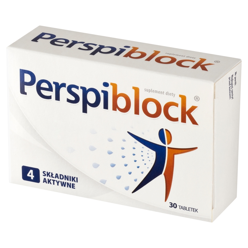 Perspiblock, tabletki ze składnikami hamującymi nadmierne pocenie się, 30 szt.
