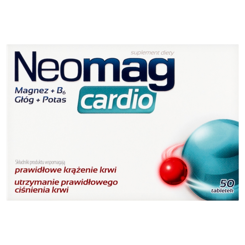 NeoMag cardio tabletki ze składnikami wspierającymi prawidłowe krążenie krwi, 50 szt.