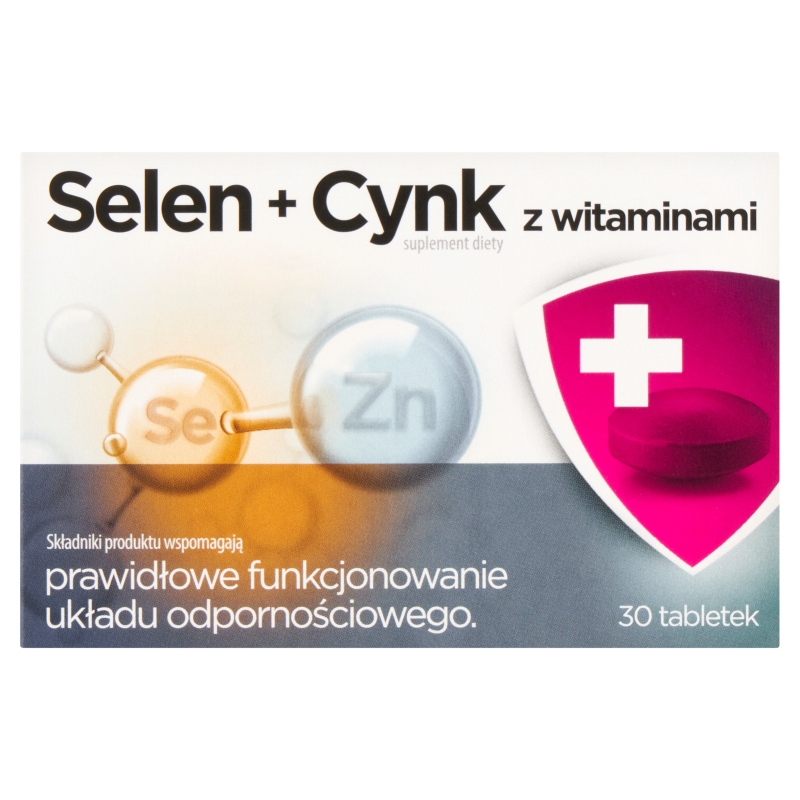 Selen + Cynk z witaminami tabletki ze składnikami wspierającymi układ odpornościowy, 30 szt.