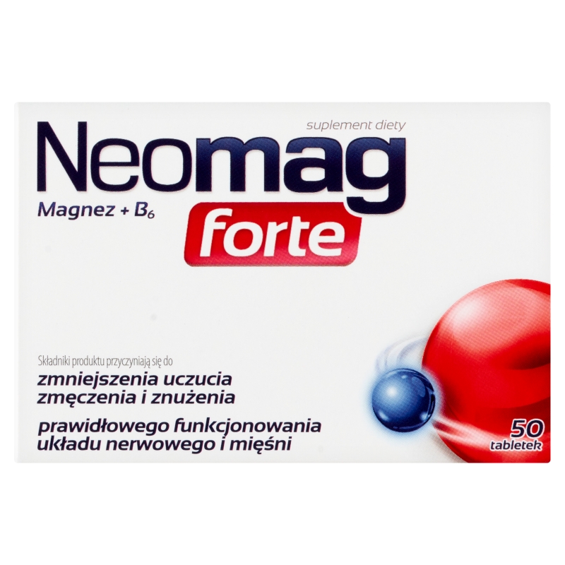 NeoMag forte tabletki ze składnikami zmniejszającymi uczucie zmęczenia, 50 szt.