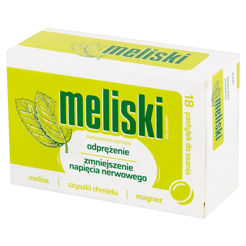 Meliski, pastylki do ssania ze składnikami wspierającymi spokojny sen, 18 szt.
