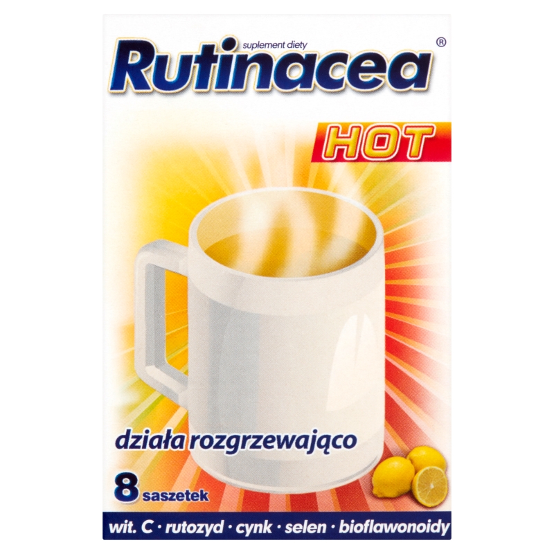 Rutinacea Hot proszek ze składniakami wspierającymi układ odpornościowy, 8 sasz.