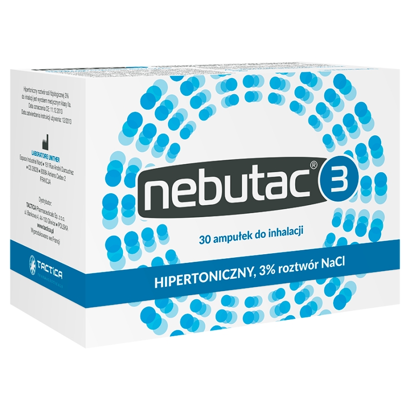 Nebutac 3, hipertoniczny, 3%, 30 ampułek po 4 ml