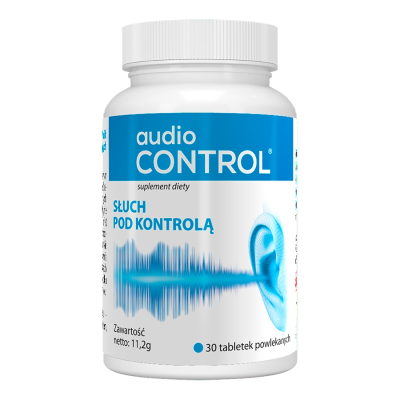 Audiocontrol, tabletki ze składnikami wspomagającymi zdrowy słuch, 30 szt.
