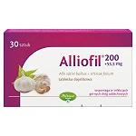 Alliofil, tabletki wspomagające przy przeziębieniu i profilaktyce z czosnkiem, 30 szt.