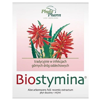 Biostymina, płyn na infekcje górnych dróg oddechowych, 10 ampułek 1 ml
