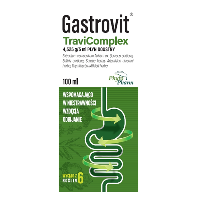 Gastrovit TraviComplex, płyn wspomagający w niestrawności, 100 ml