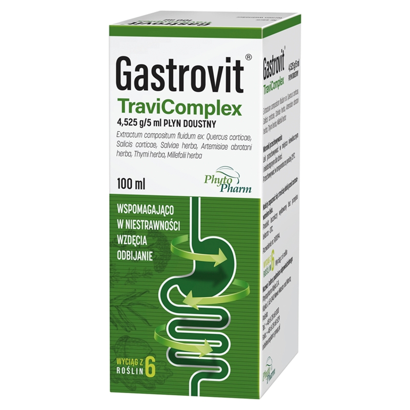 Gastrovit TraviComplex, płyn wspomagający w niestrawności, 100 ml