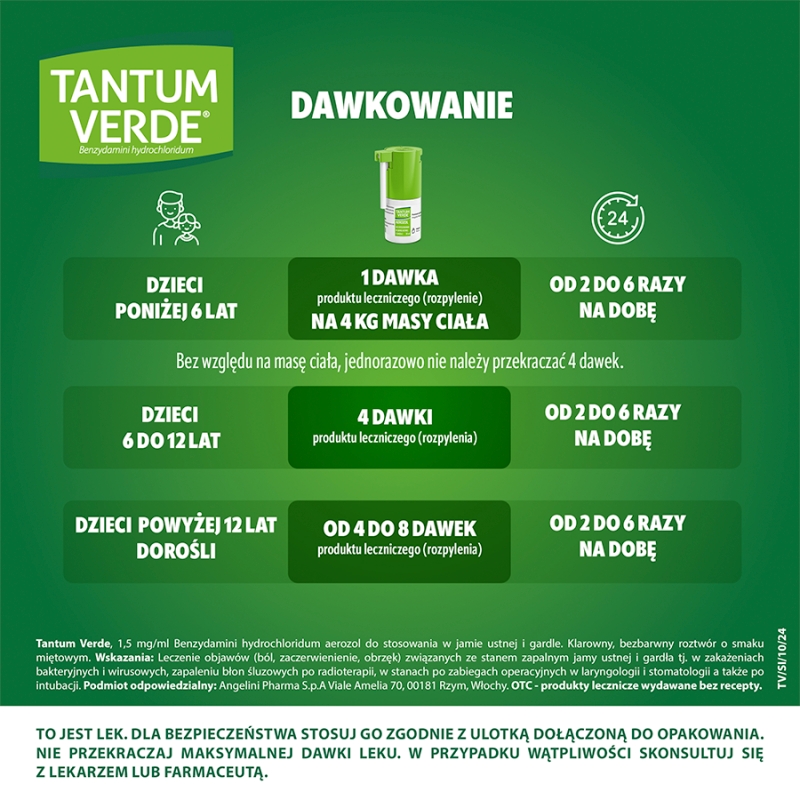 Tantum Verde, aerozol na zapalenie jamy ustnej i gardła, 30 ml