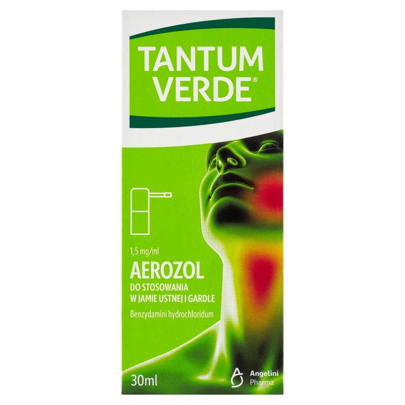 Tantum Verde aerozol na zapalenie jamy ustnej i gardła, 30 ml