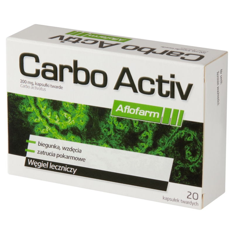 Carbo Activ , kapsułki twarde z lecznicznym węglem aktywnym, 20 szt.