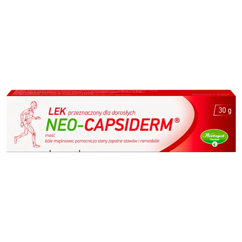 Neo-Capsiderm, maść rozszerzająca naczynia krwionośne przy bólach mięśniowych, tuba 30 g