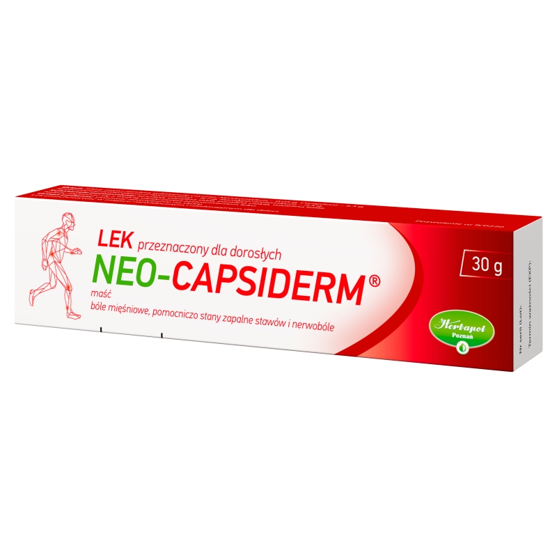 Neo-Capsiderm, maść rozszerzająca naczynia krwionośne przy bólach mięśniowych, tuba 30 g