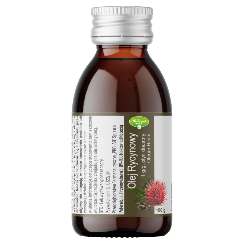 Olej rycynowy płyn do stosowania przy zaparciach, 100 g