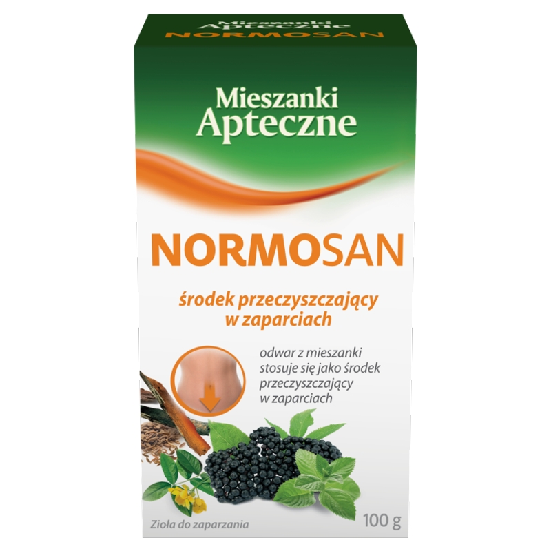 Normosan, zioła przeczyszczające na zaparcia, 100 g