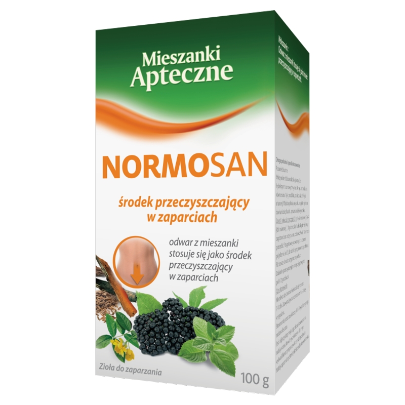 Normosan, zioła przeczyszczające na zaparcia, 100 g