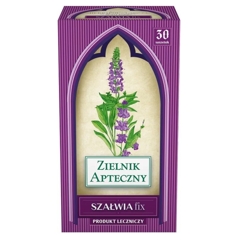 Szałwia FIX, zioła do zaparzenia na stany zapalne jamy ustnej, 30 sasz.
