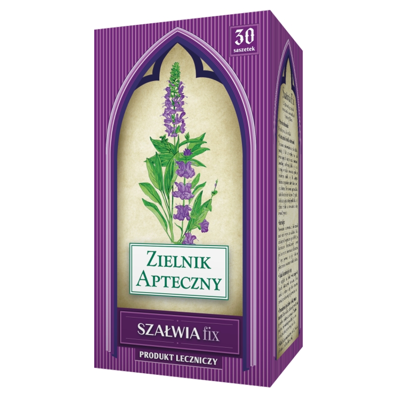 Szałwia FIX, zioła do zaparzenia na stany zapalne jamy ustnej, 30 sasz.